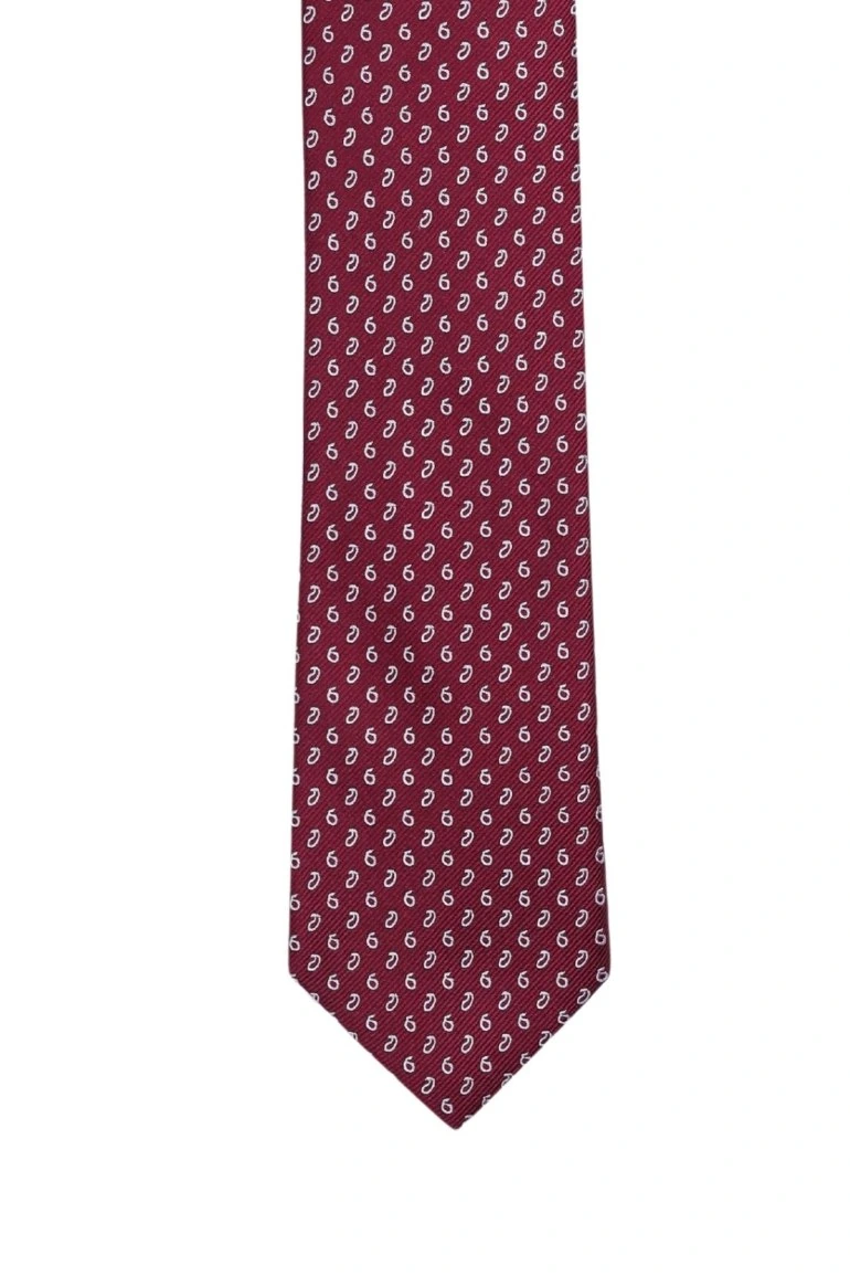 Red Paisley Silk Necktie for Men