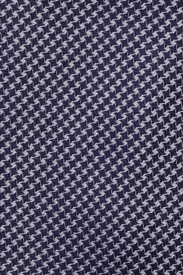 Blue Geometric Silk Necktie for Men