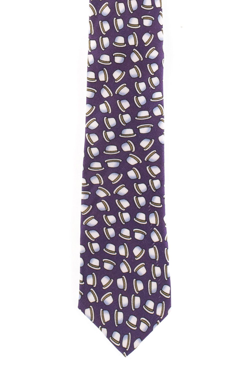 Purple Conversational Silk Necktie for Men