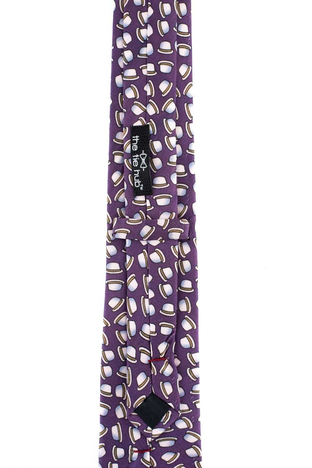 Purple Conversational Silk Necktie for Men