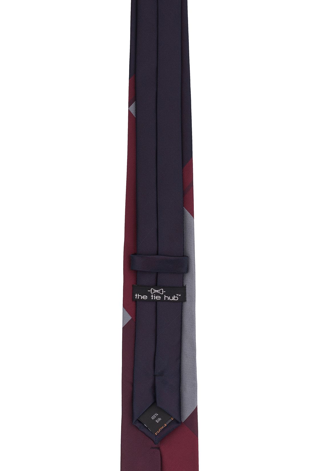 Red Checkered Silk Necktie for Men