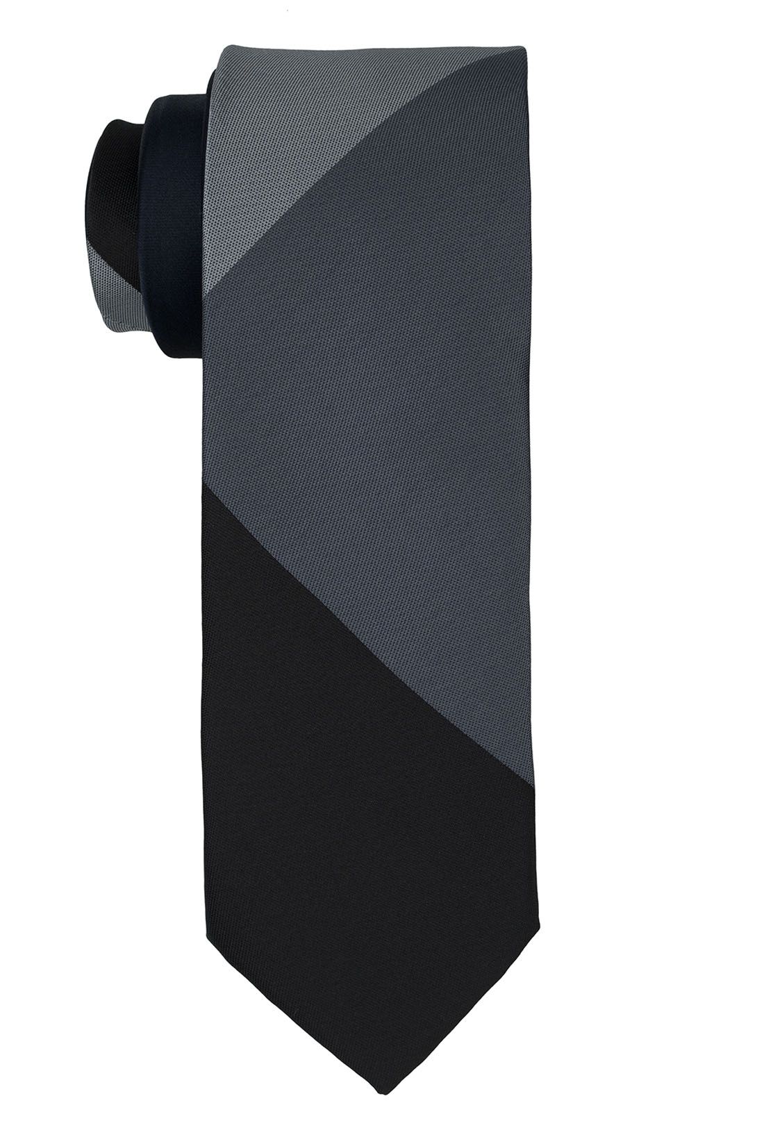 Black Checkered Silk Necktie for Men
