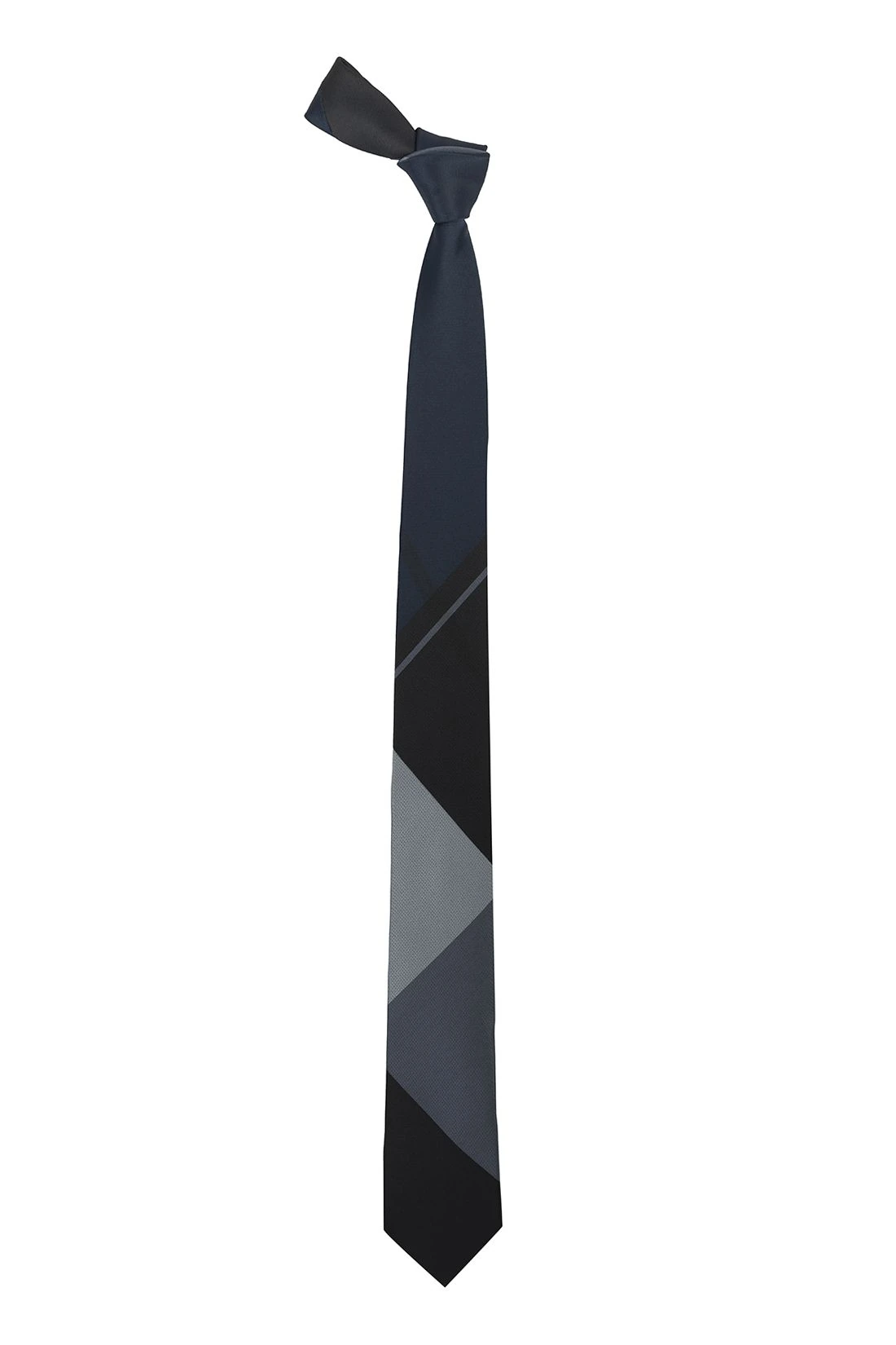 Black Checkered Silk Necktie for Men