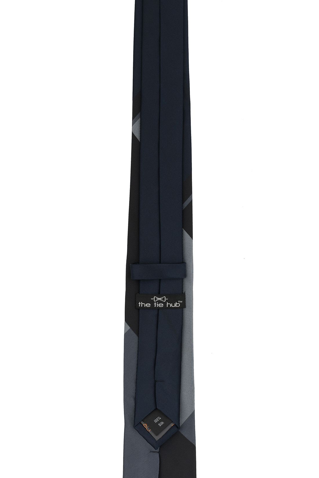 Black Checkered Silk Necktie for Men