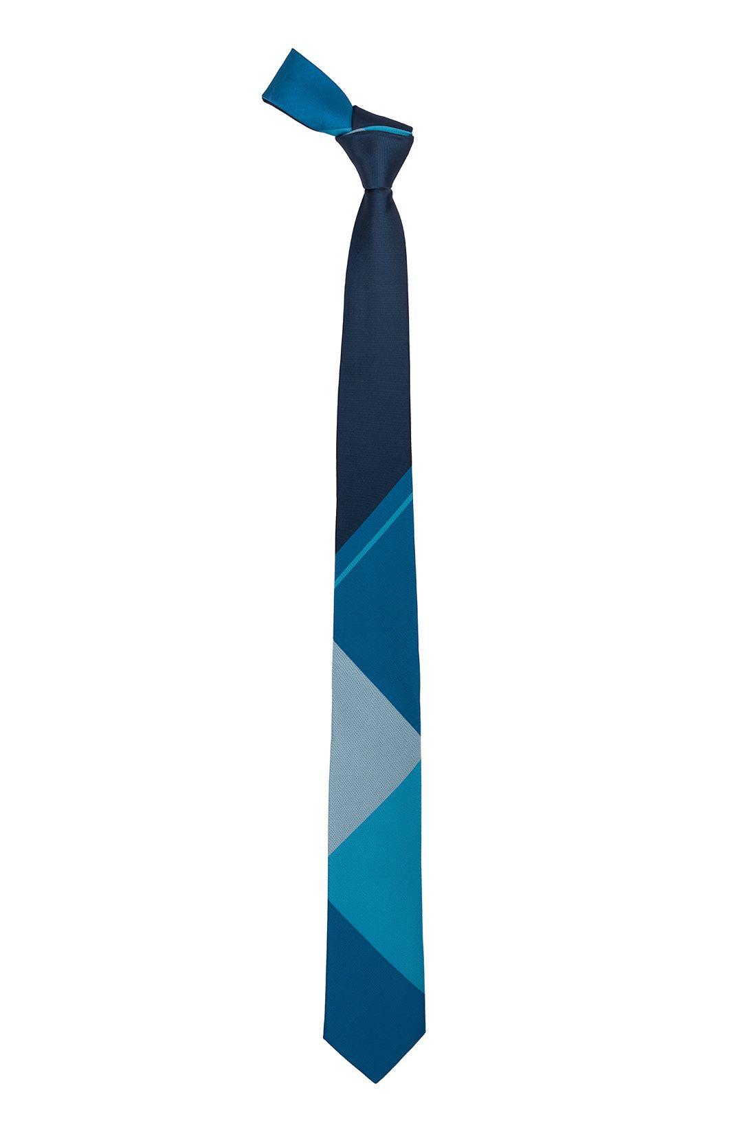 Blue Checkered Silk Necktie for Men