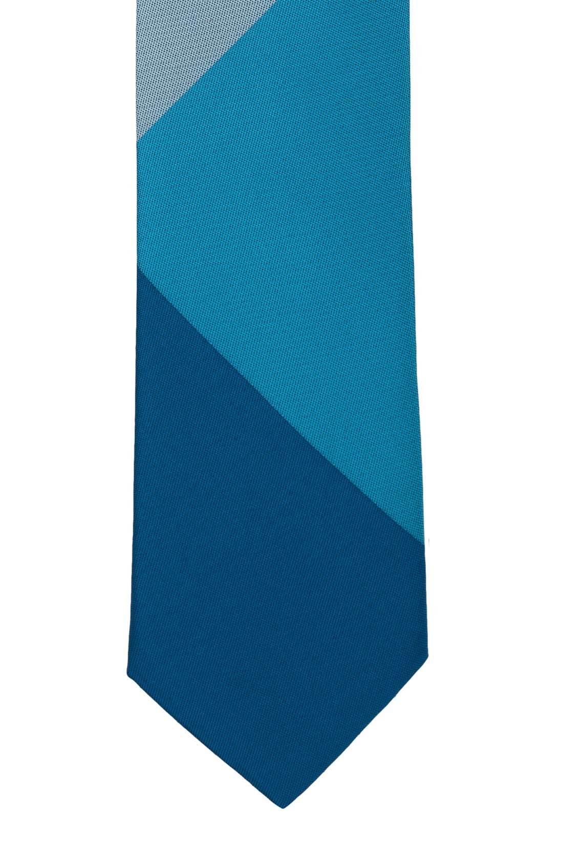 Blue Checkered Silk Necktie for Men