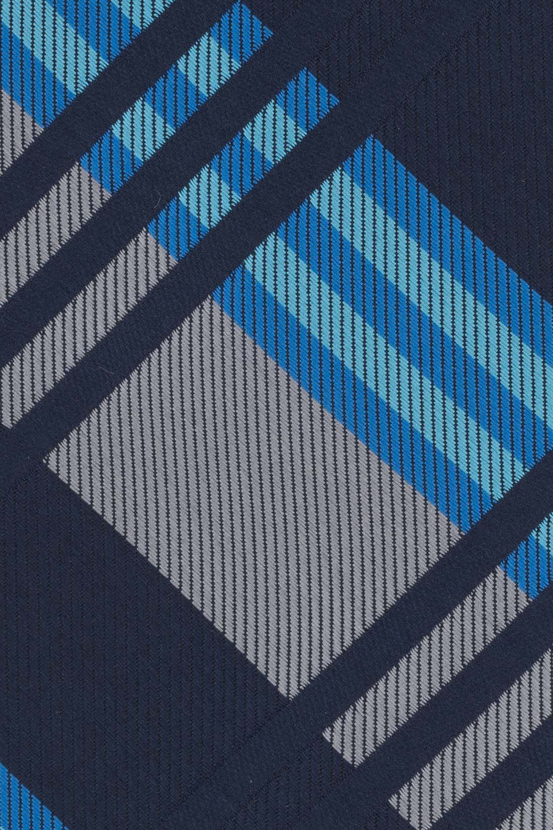 Blue Checkered Silk Necktie for Men