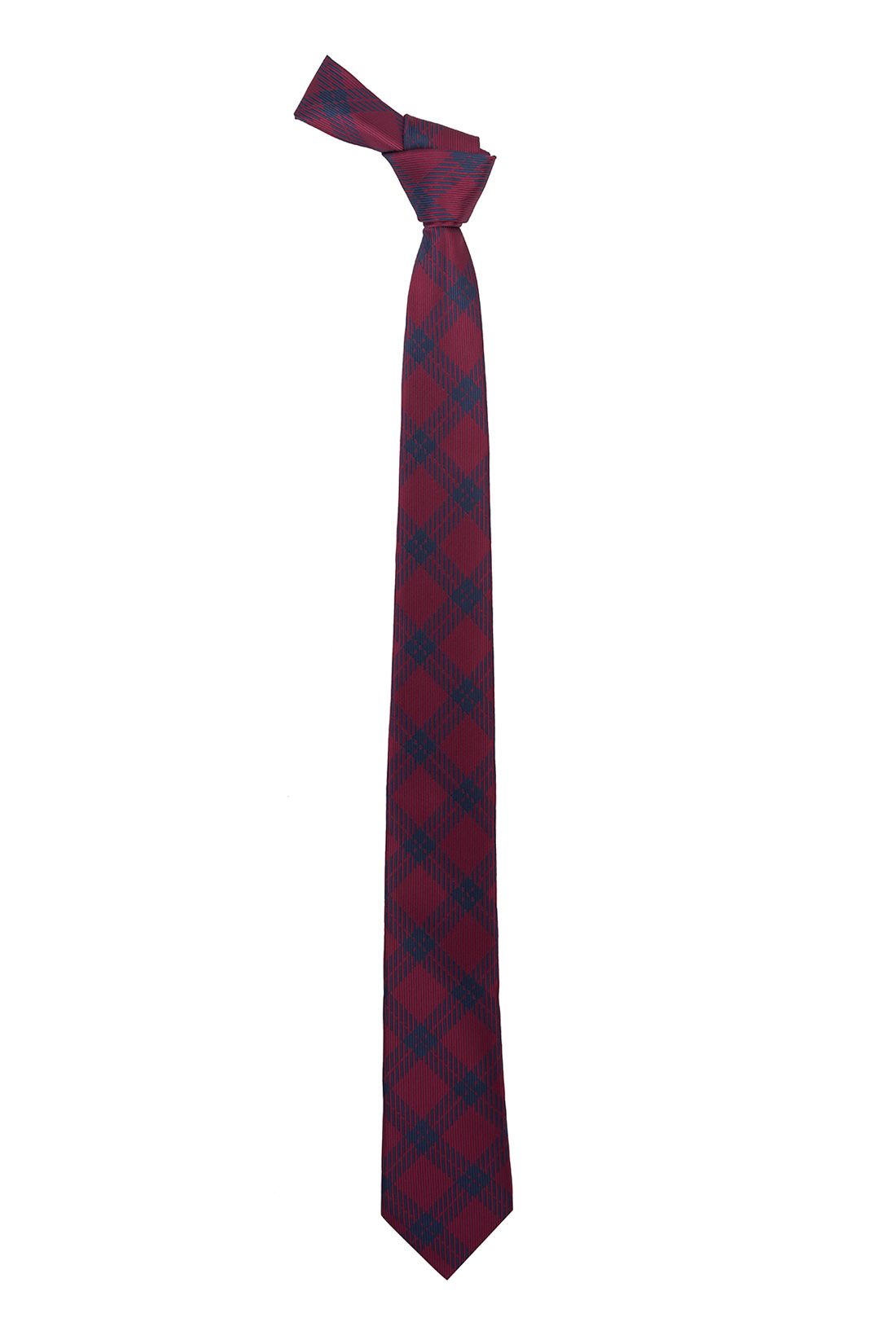 Red Checkered Silk Necktie for Men