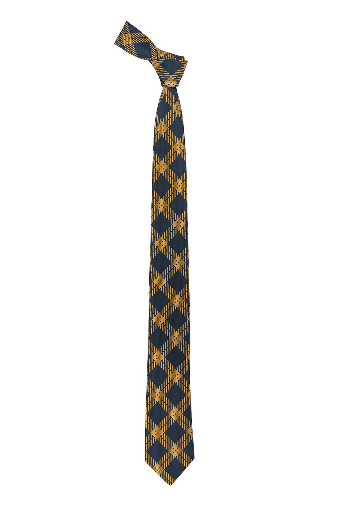 Blue Checkered Silk Necktie for Men