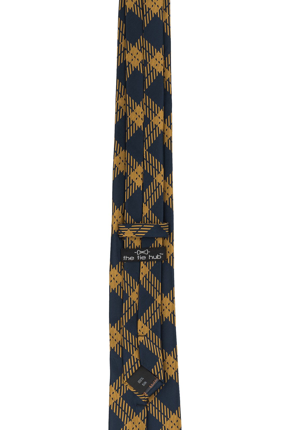 Blue Checkered Silk Necktie for Men