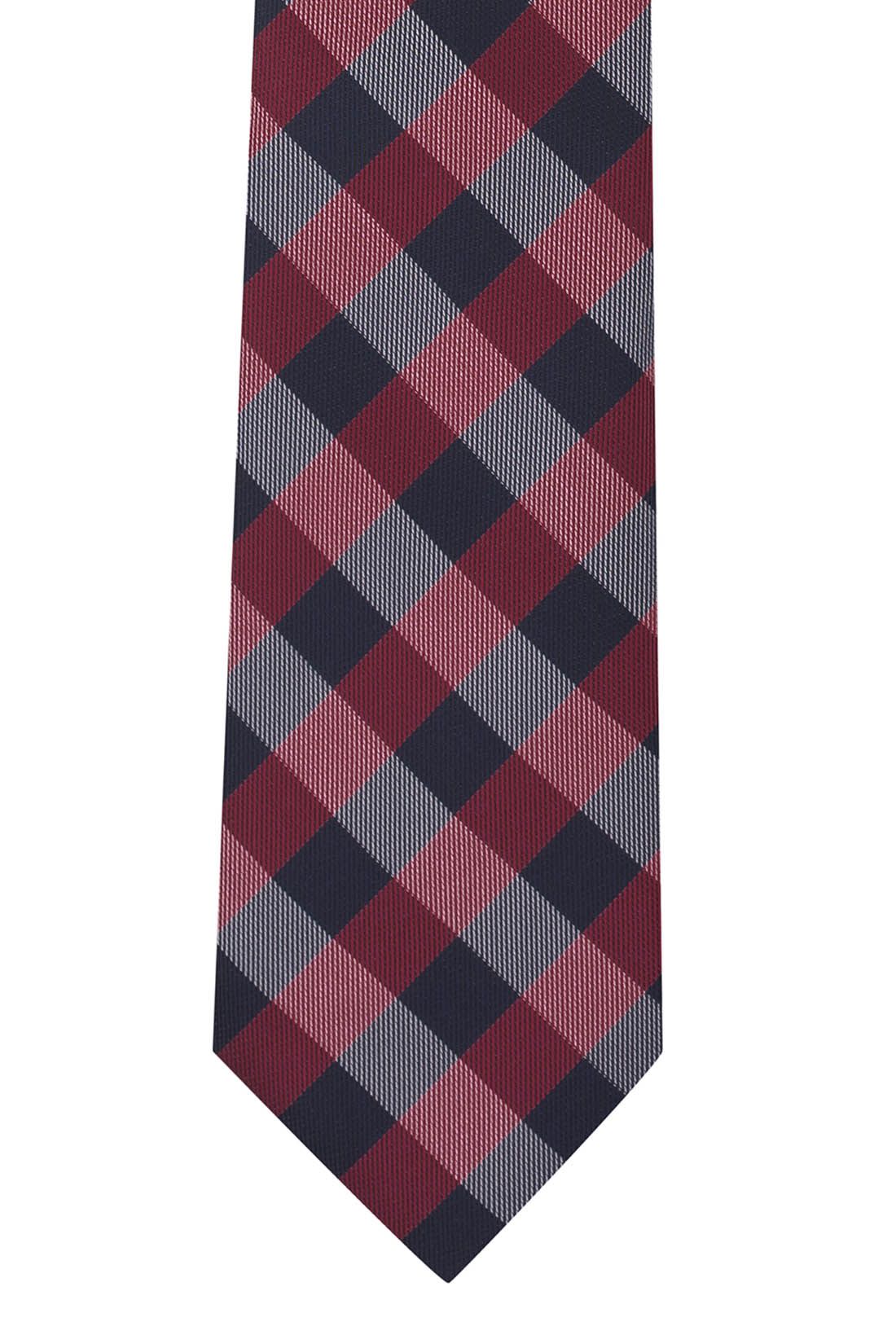 Pink Checkered Silk Necktie for Men