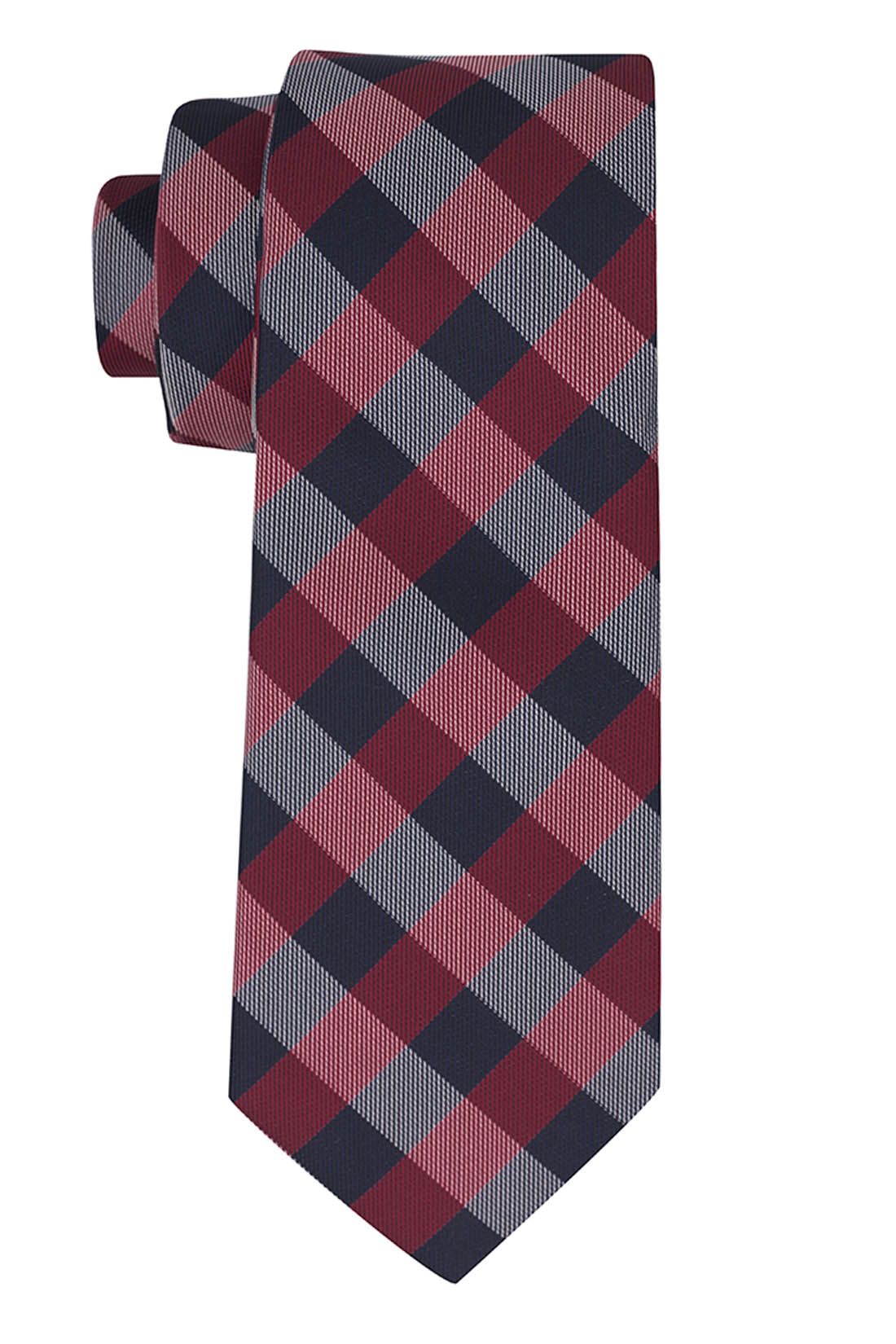 Pink Checkered Silk Necktie for Men