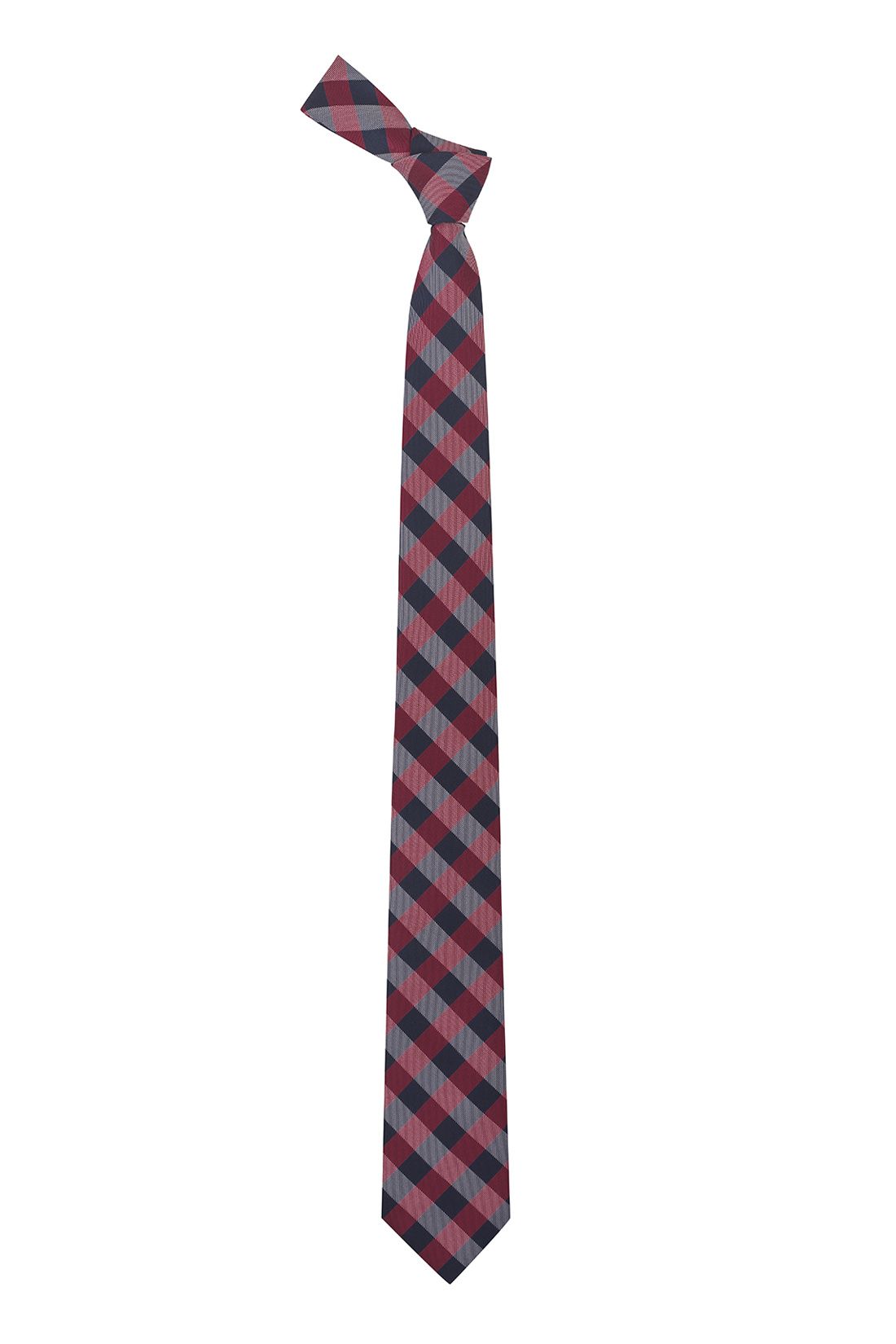 Pink Checkered Silk Necktie for Men