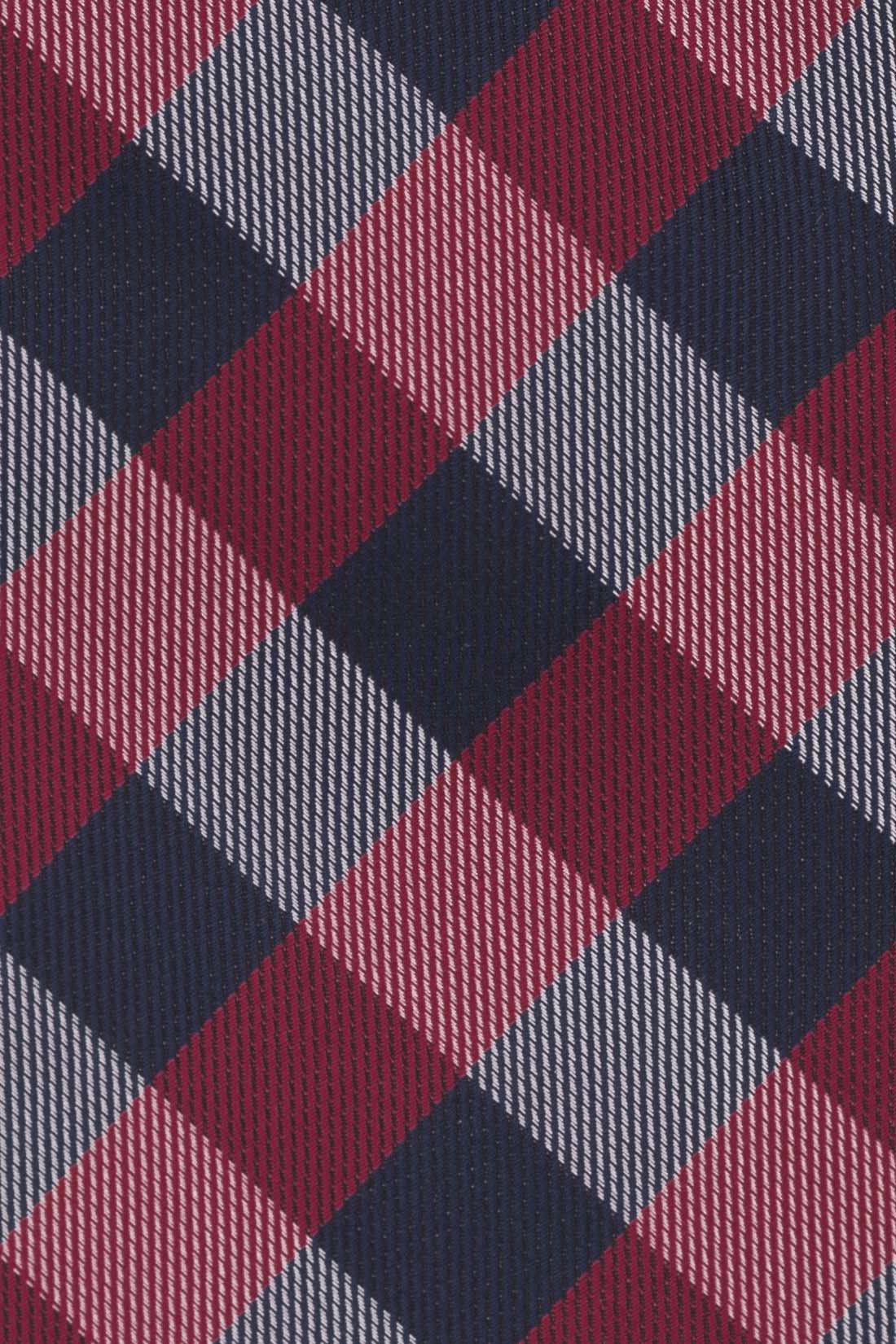 Pink Checkered Silk Necktie for Men