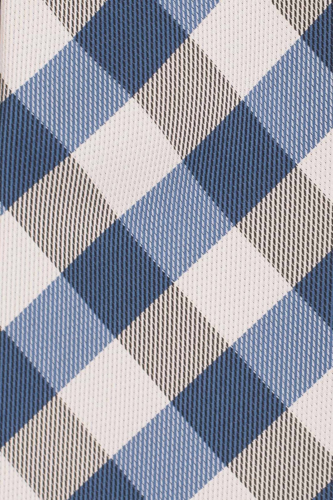 Blue Checkered Silk Necktie for Men