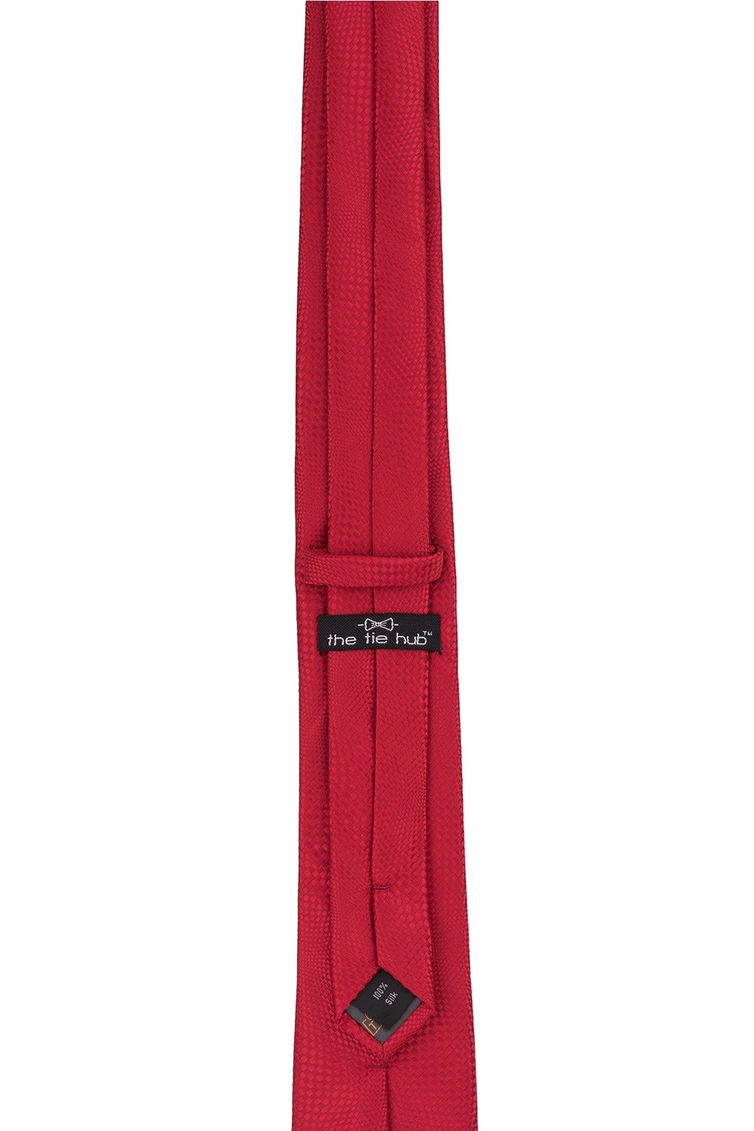 Red Geometric Silk Necktie for Men