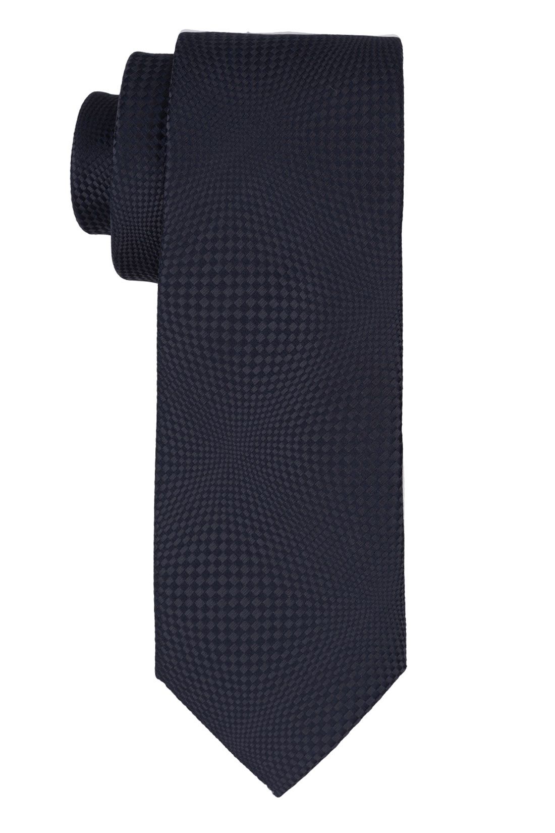 Blue Geometric Silk Necktie for Men