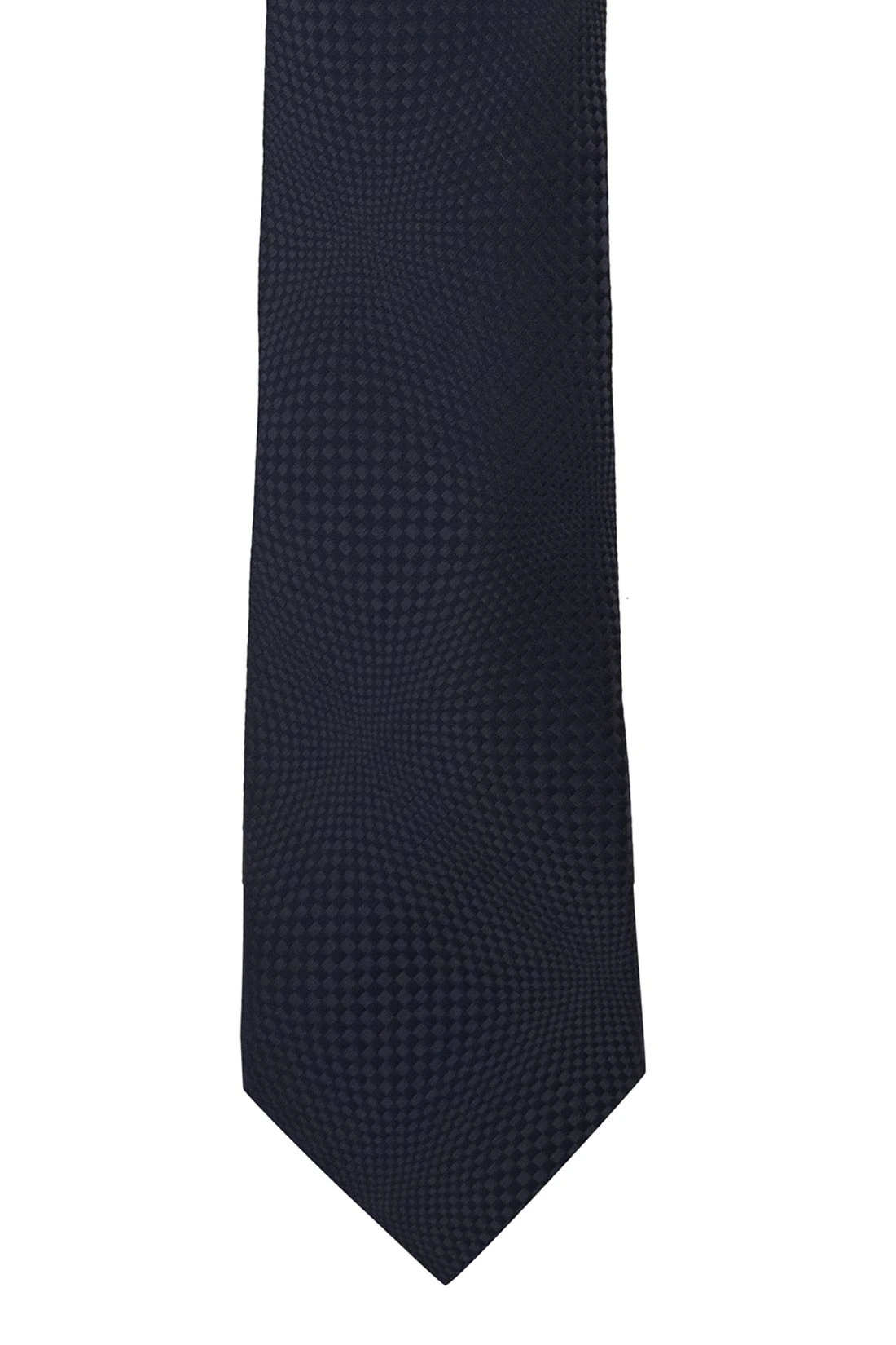 Blue Geometric Silk Necktie for Men