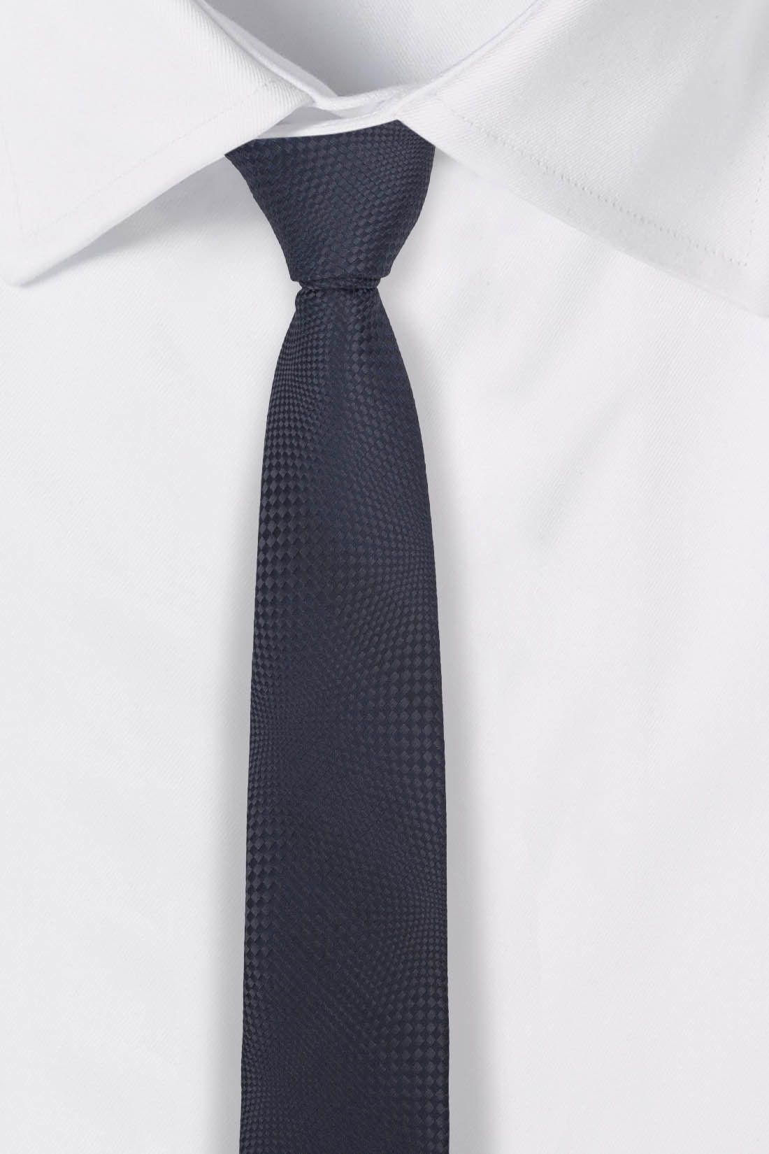 Blue Geometric Silk Necktie for Men