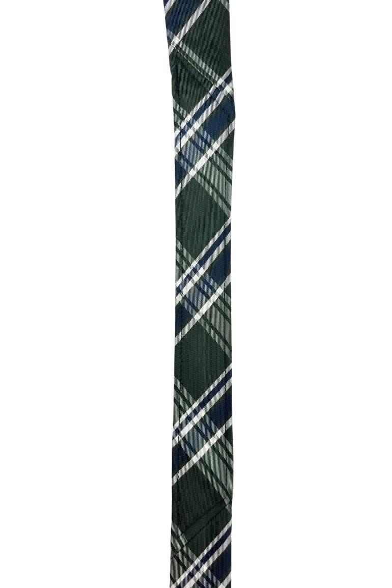Green Checkered Silk Necktie for Men
