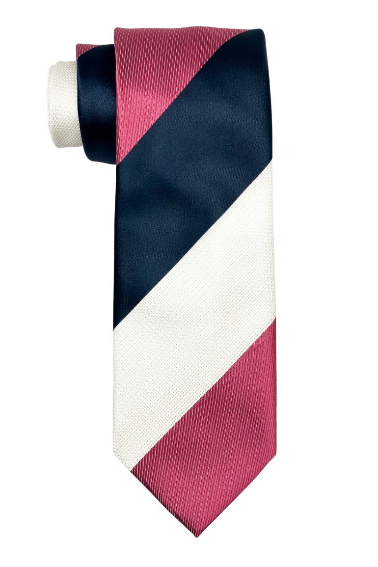Multicolor Striped Silk Necktie for Men