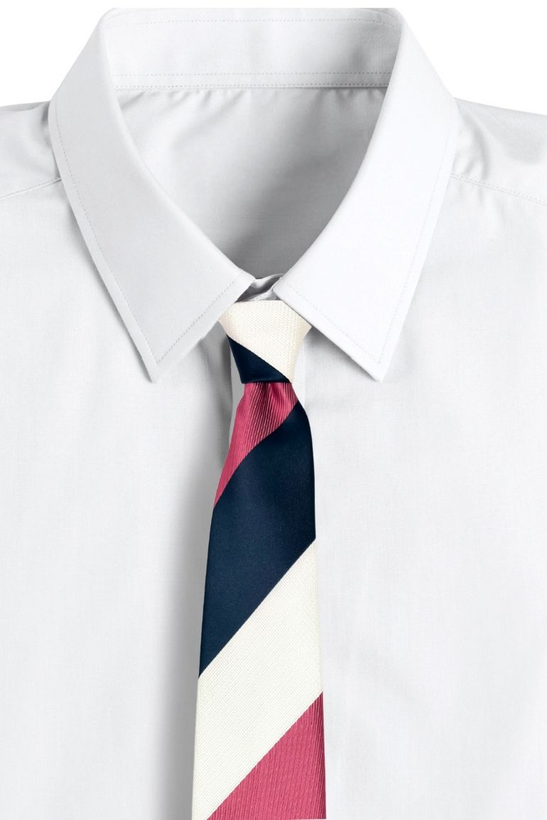Multicolor Striped Silk Necktie for Men