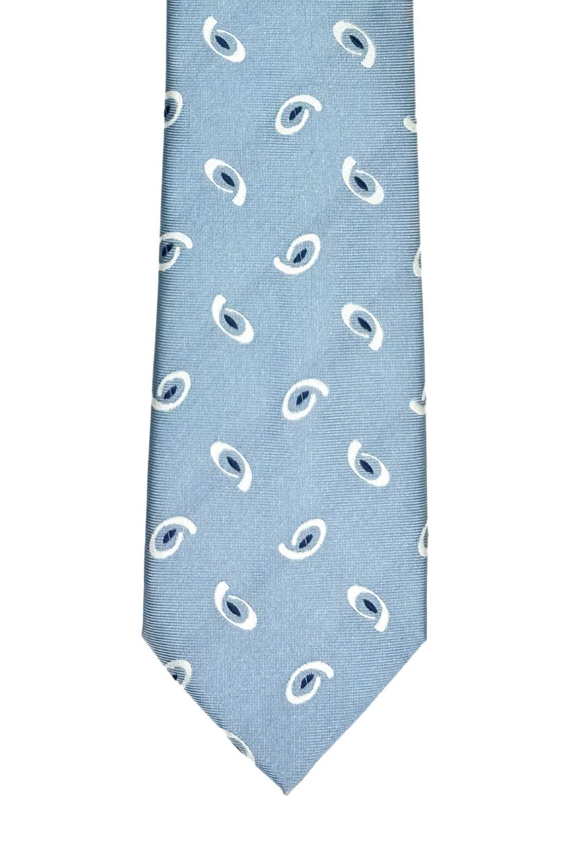 Blue Paisley Silk Necktie for Men