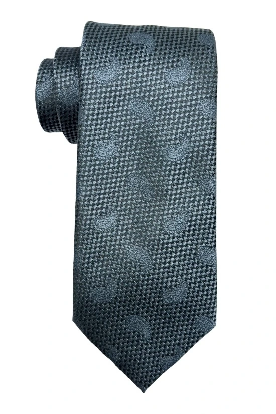 Blue Paisley Silk Necktie for Men