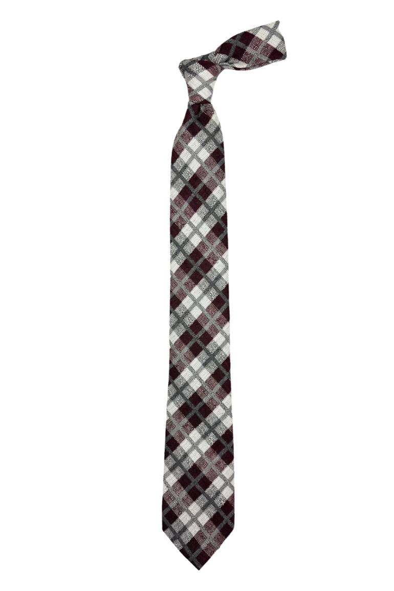 Red Striped Silk Necktie for Men