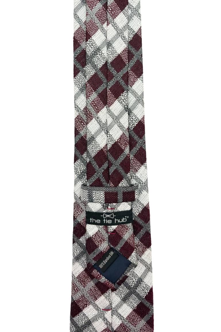Red Striped Silk Necktie for Men