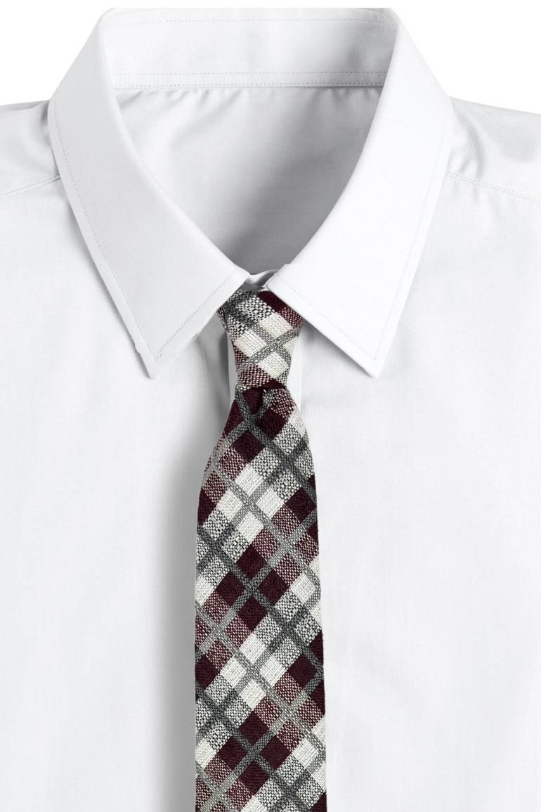 Red Striped Silk Necktie for Men