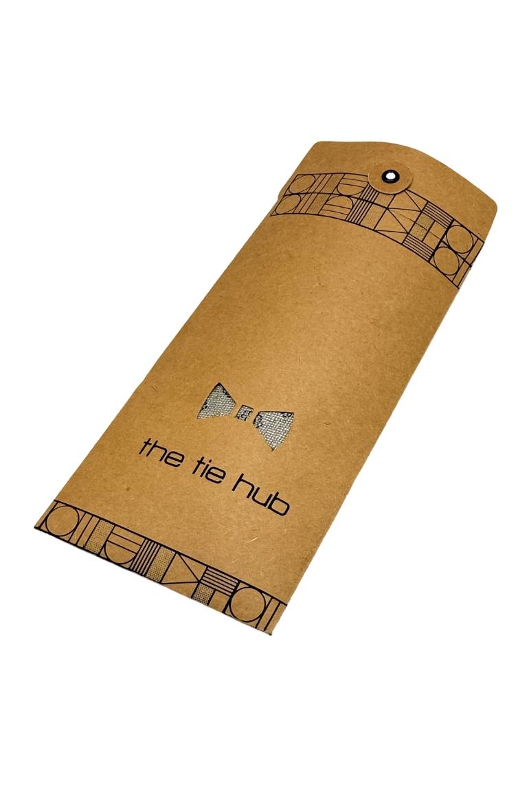 White Floral Silk Necktie for Men