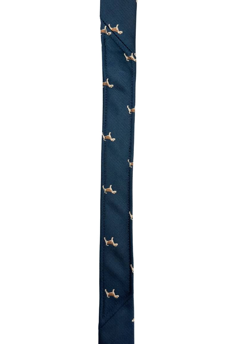 Blue Conversational Silk Necktie for Men