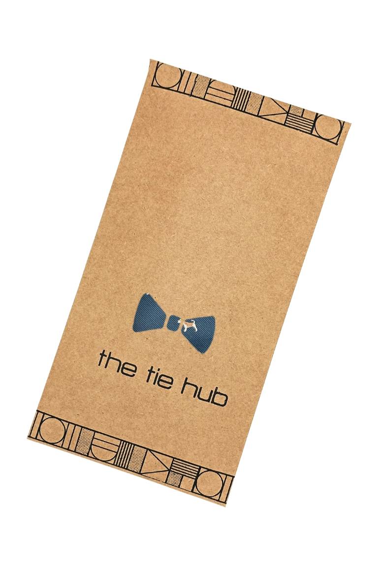 Blue Conversational Silk Necktie for Men