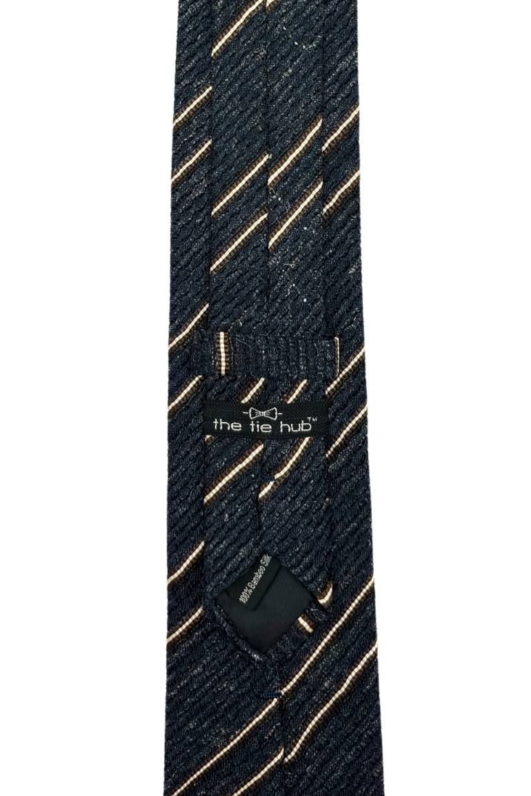 Blue Striped Silk Necktie for Men