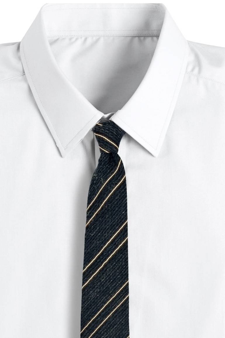 Blue Striped Silk Necktie for Men