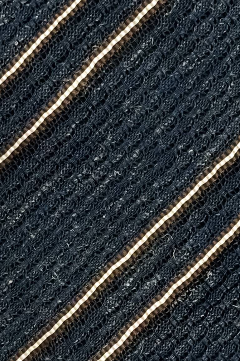 Blue Striped Silk Necktie for Men