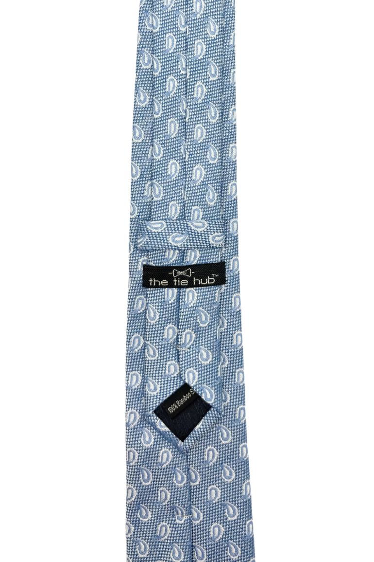 Blue Paisley Silk Necktie for Men