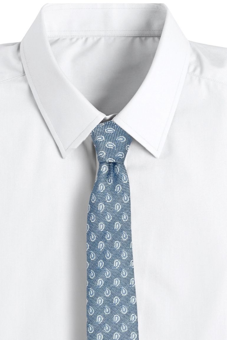 Blue Paisley Silk Necktie for Men