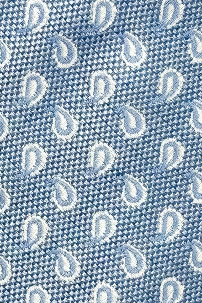 Blue Paisley Silk Necktie for Men