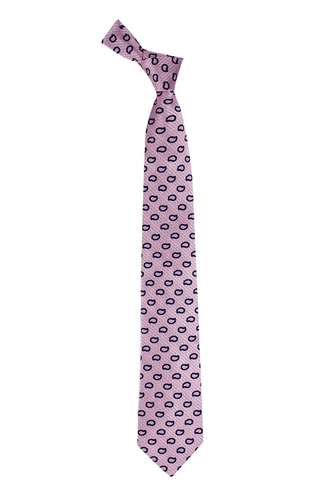 Pink Paisley Silk Necktie for Men