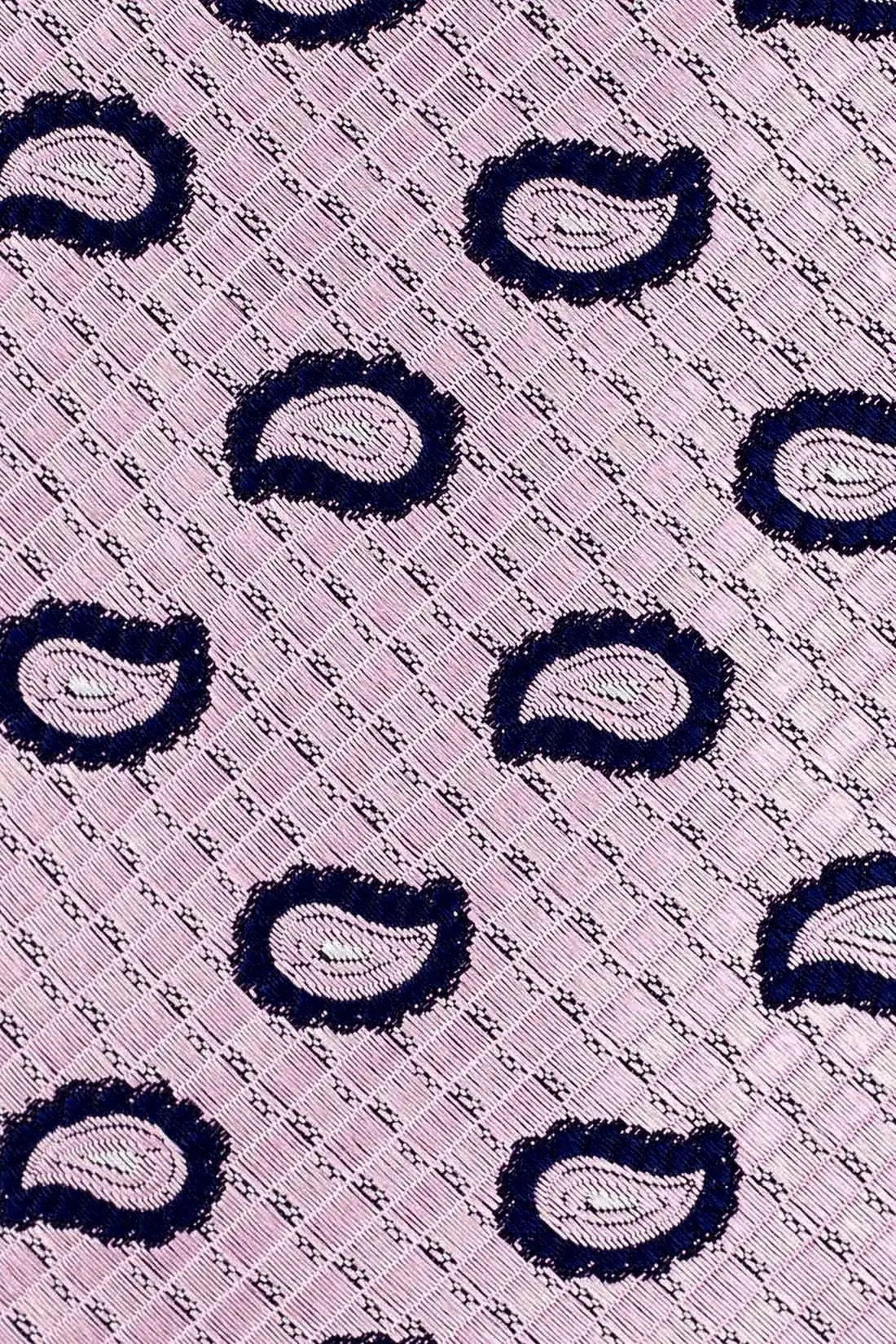 Pink Paisley Silk Necktie for Men