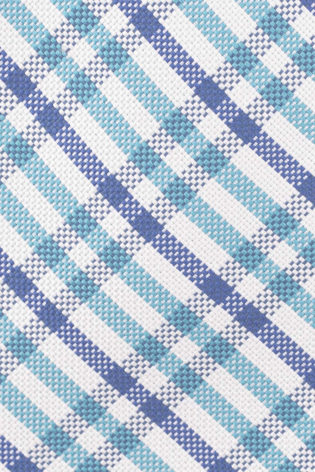 Blue Checkered Silk Necktie for Men
