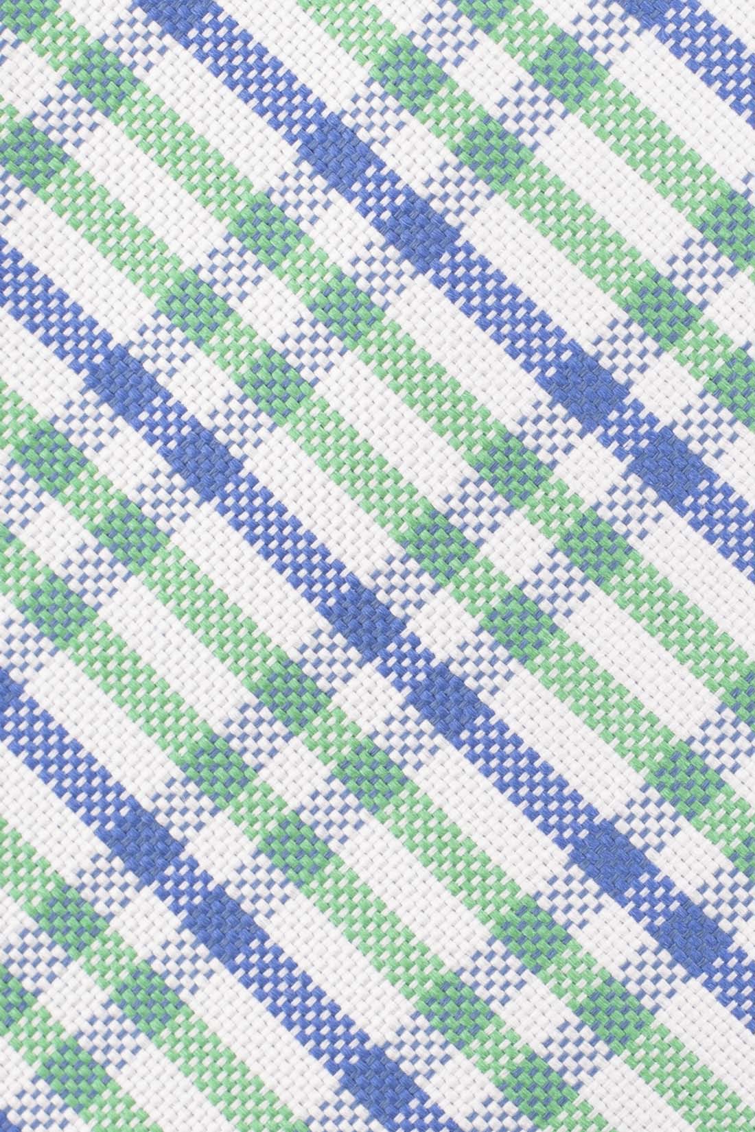 Green Checkered Silk Necktie for Men