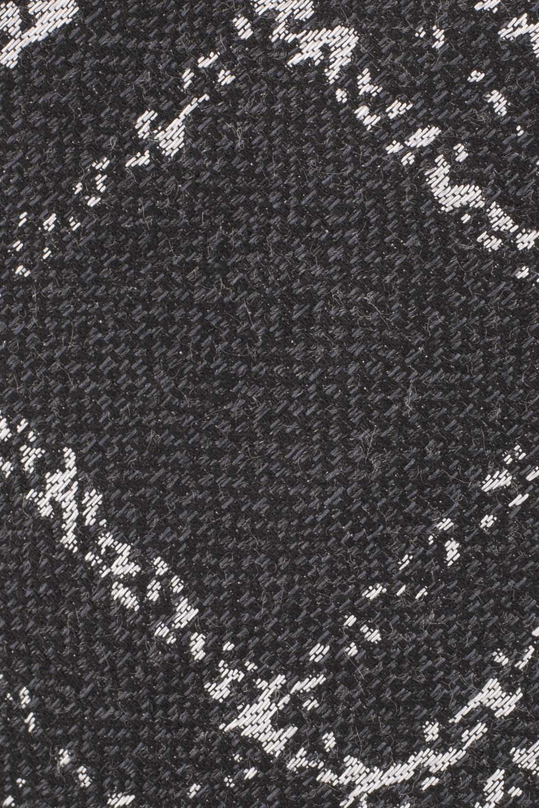 Black Checkered Silk Necktie for Men