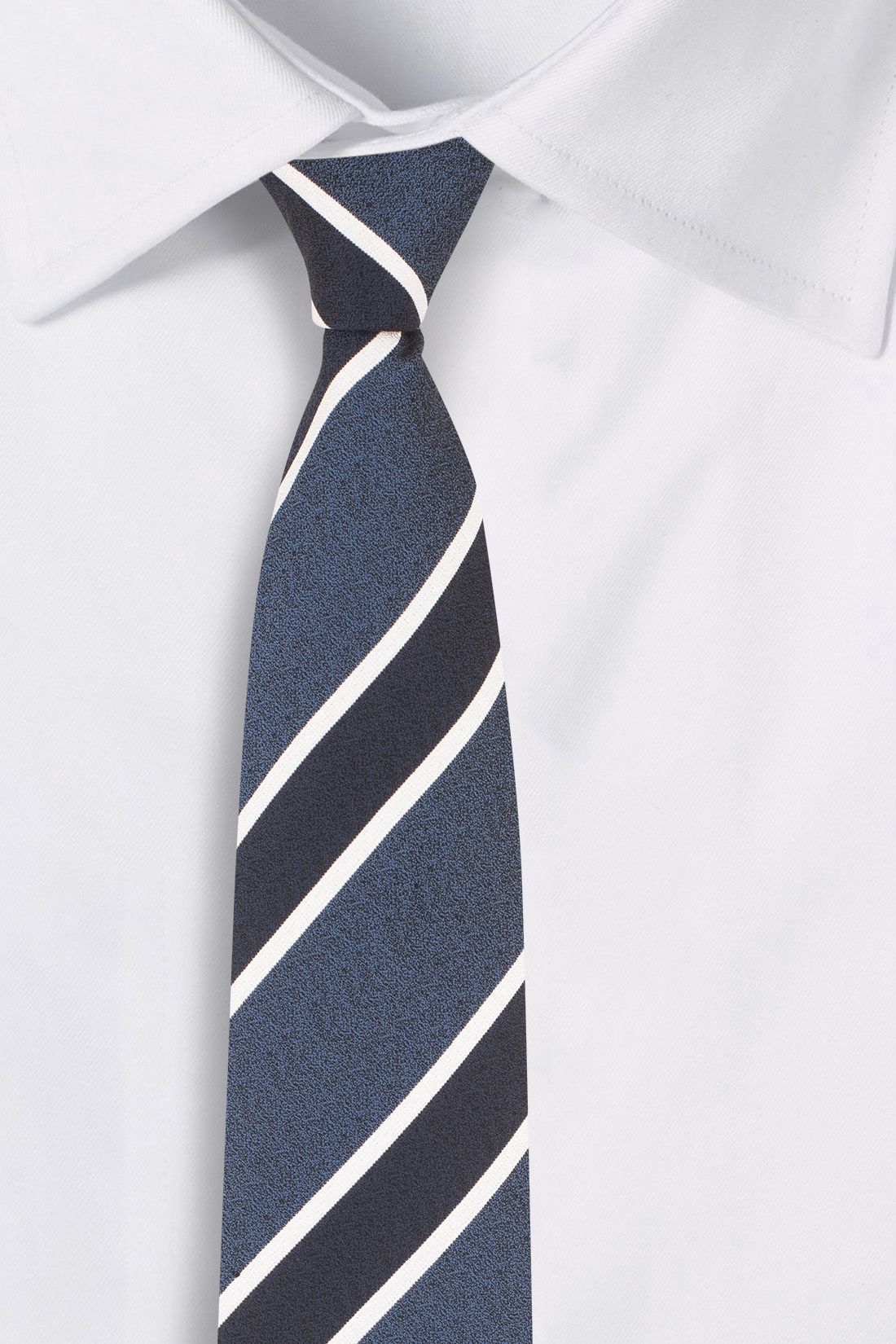 Blue Striped Silk Necktie for Men