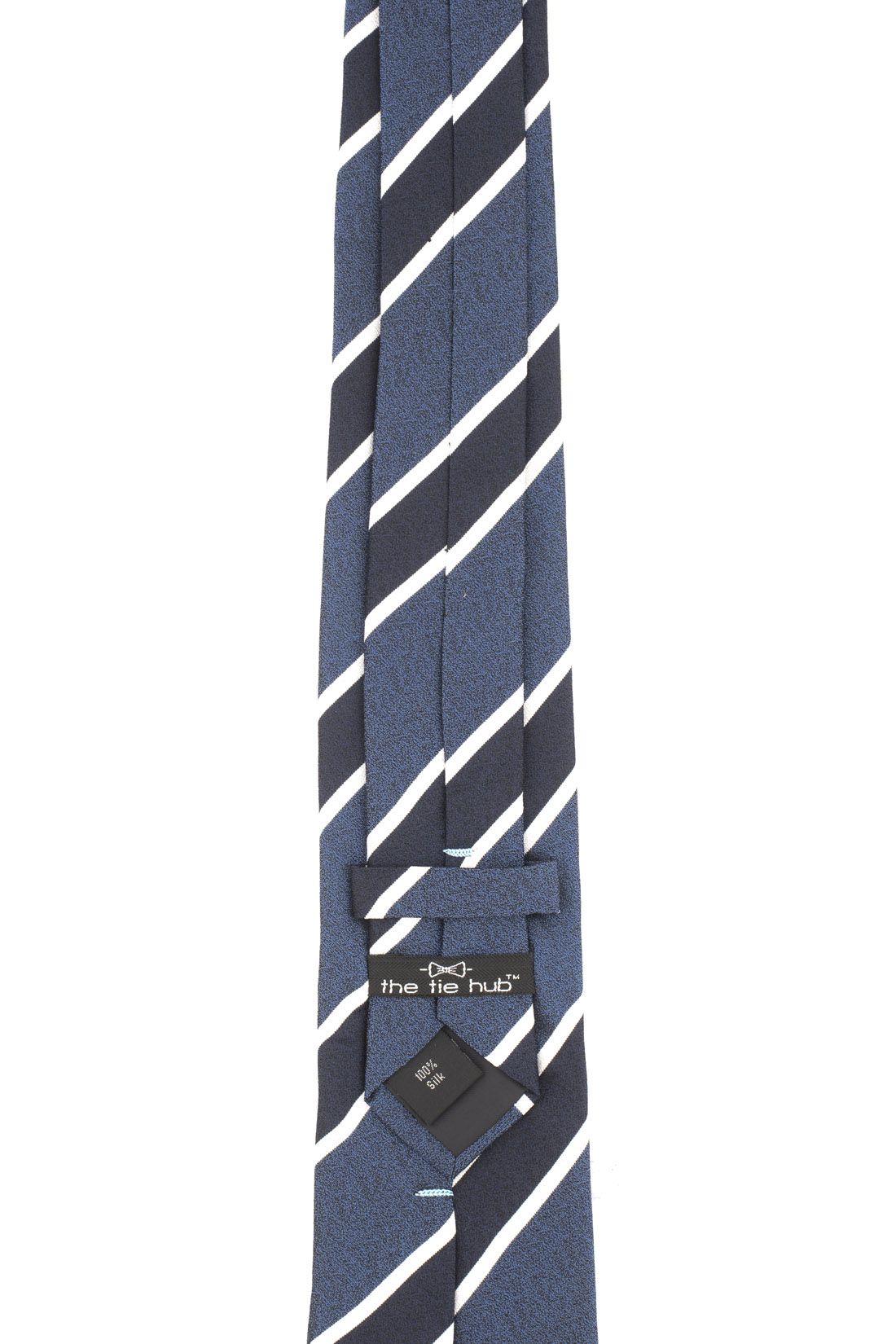 Blue Striped Silk Necktie for Men