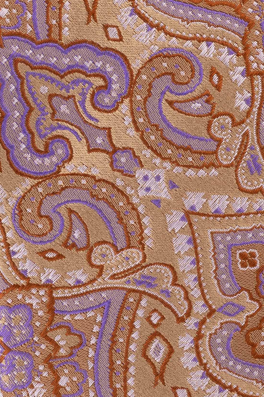 Yellow Paisley Silk Necktie for Men