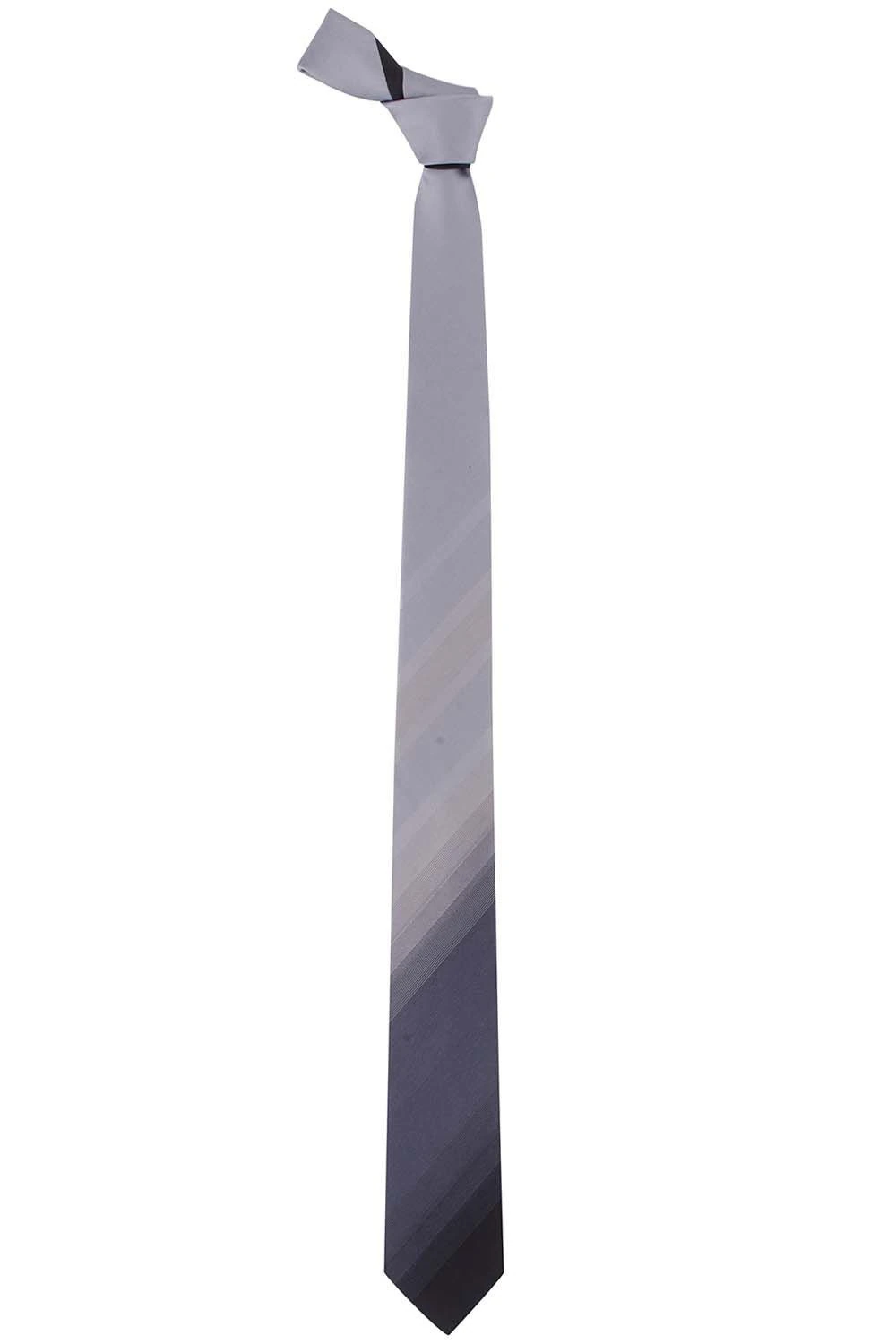 Grey Gradient Microfiber Necktie for Men