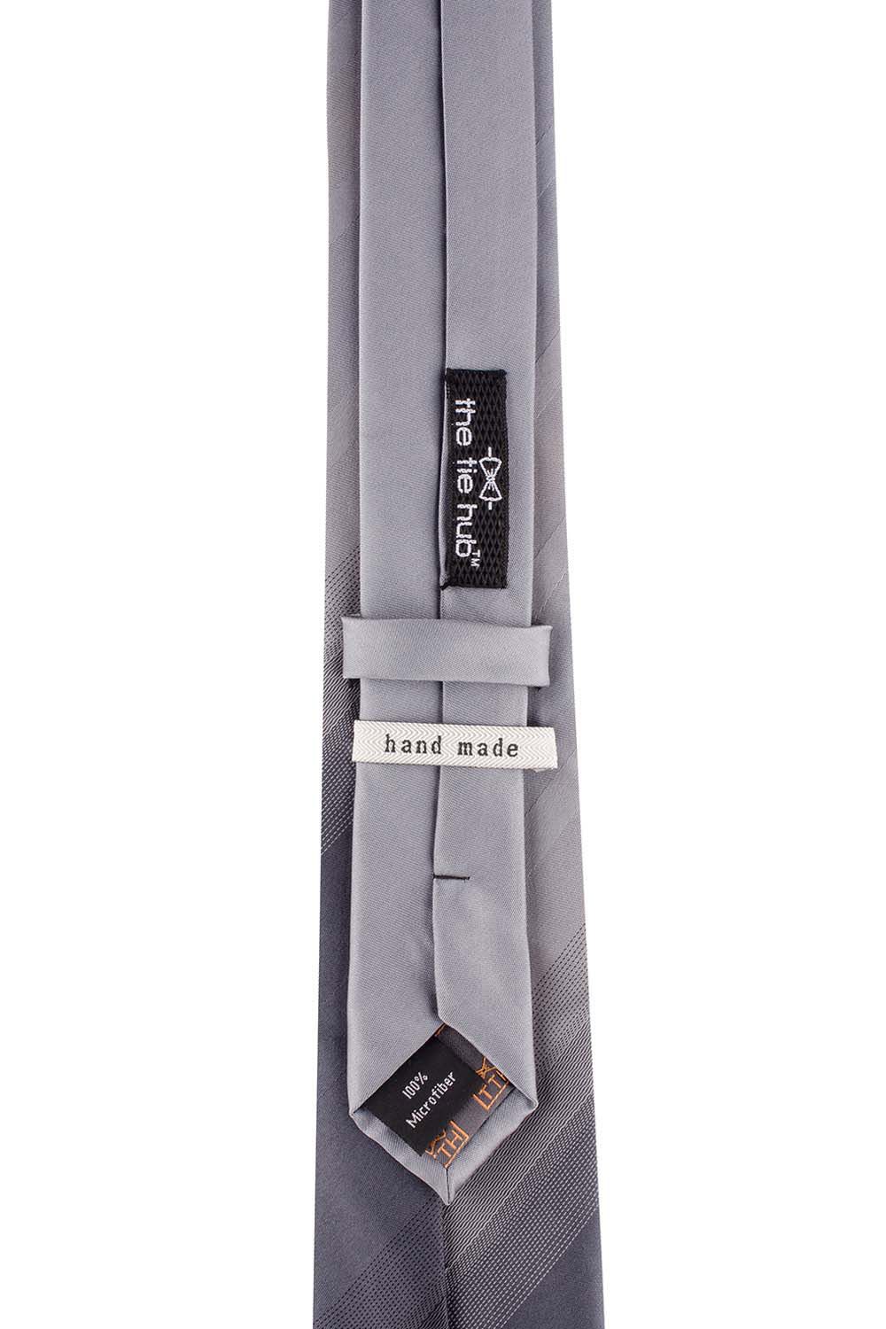 Grey Gradient Microfiber Necktie for Men